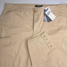 LAUREN RALPH LAUREN Women's Size 16 Khacki Equestrian Cargo Riding Pants -1884