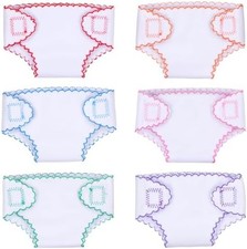 Reusable Baby Doll Diapers 6pc 12-15in