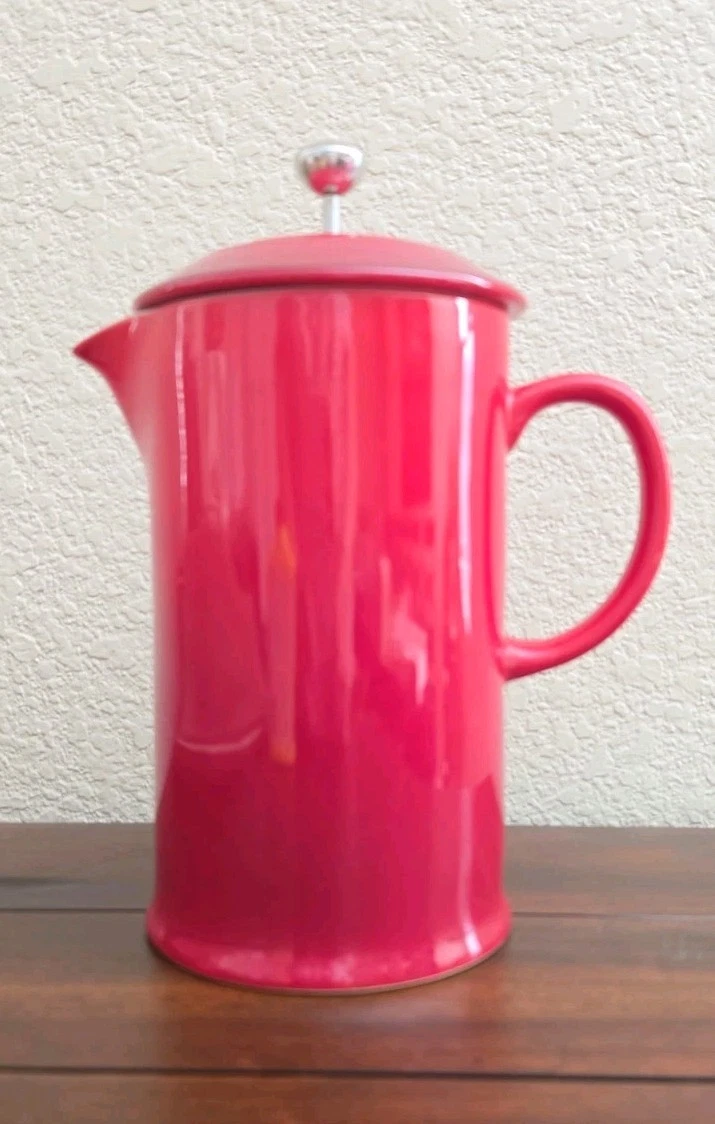 LE CREUSET French Coffee Press Cherry Red Stoneware 1L Used ONCE EXCELLENT CONDI
Opens in a new wind