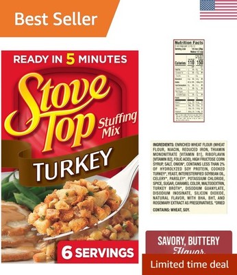 Stove Top Stuffing Mix for Turkey, 6 oz Box
