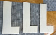 Lot of 3 Wood Wooden Letters L Monogram Plaques Unpainted New Craft Darice