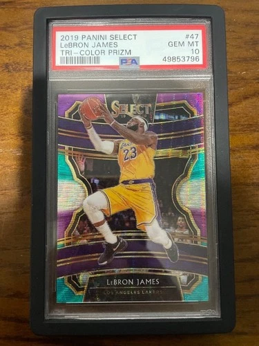 2019 Panini Select LeBron James #47 Tri-Color Prizm PSA 10 Basketball Card