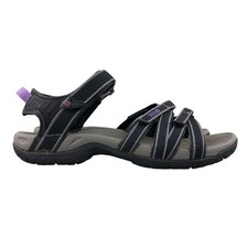 Teva Women's Size 10 Tirra Black Grey Open Toe Hook Loop Strappy Water Sandals