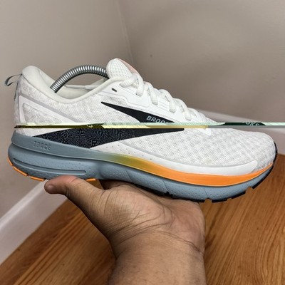 Brooks Trace 3 White Gobin Blue Running Sneakers Size 10M NO BOX