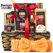 Birthday Gifts for Women, Spa Gift Baskets for Women, 14 Pcs Cherry Blossom & Ro