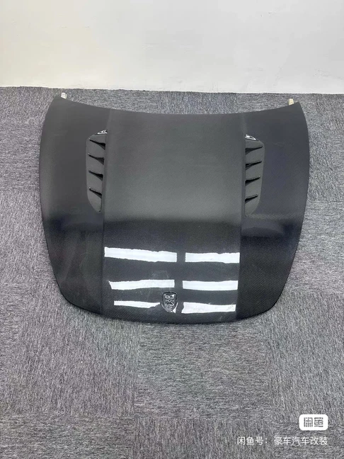Cubierta del capó del panel frontal estilo superior de carbono real para Porsche Panamera 971 Foto 2 de 3