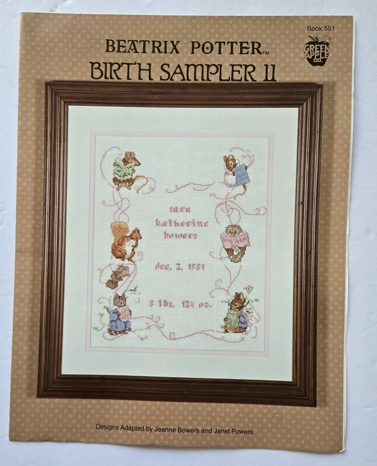 Beatrix Potter Birth Sampler II Cross Stitch Pattern 551 - Image 3 of 3