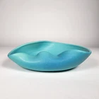 Van Briggle Original Bowl Hand Thrown Ming Blue Turquoise MCM 1940s Clem Hull