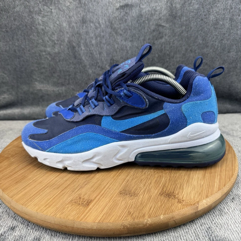 Nike Air Max 270 React Shoes Boys Size 6Y Blue Basketball Hoops Sneakers BQ0103 - Image 3 of 4
