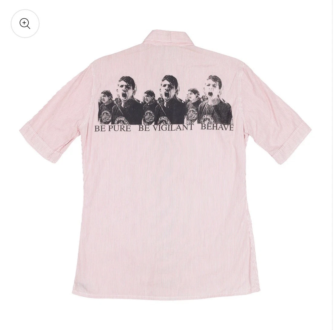 Raf Simons Short Sleeve Button-Up Casual Button-Down Shirts for