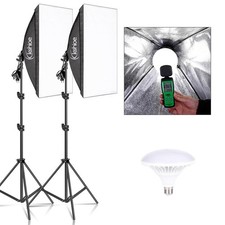 2 x Lighting Softbox Photography Photo Equipment Soft Studio Light Tent Box Kit