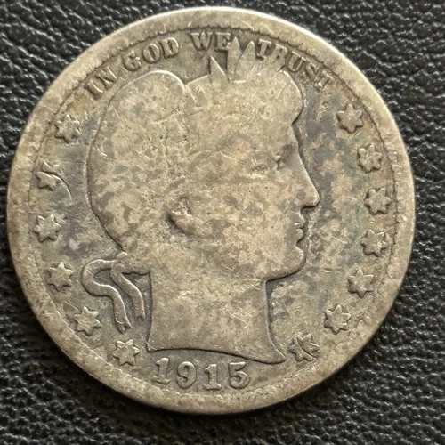 1915 D 25C Barber Quarter