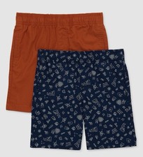 2-Pack 365 Kids from GARANIMALS Boys Size 10 Woven Shorts 7.5 Inseam