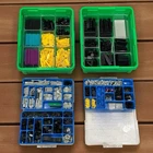 Set of 2 Bins of Assorted LEGO Dacta Technic Part Mix of Bricks Wheel Pins Axles