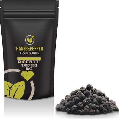 50g Fermentierter Kampot Pfeffer ganz echter Black Pepper Pfefferkörner schwarz