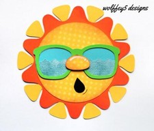 ELITE4U SUN SUMMER premade paper piecing scrapbook diecut piece album page 3D