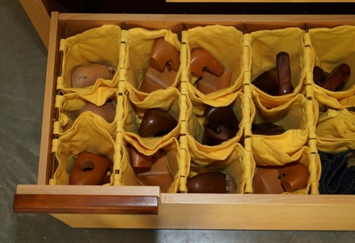 1 OF 1 HERMES PARIS JOHN LOBB EXTRA LARGE SHOE TRUNK HAND DYED LEATHER PANELS - Picture 20 of 24