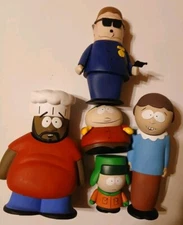 5x COMEDY CENTRAL SOUTH PARK FIGURES MEZCO CARTMAN MRS. BARBRADY KYLE & CHEF 