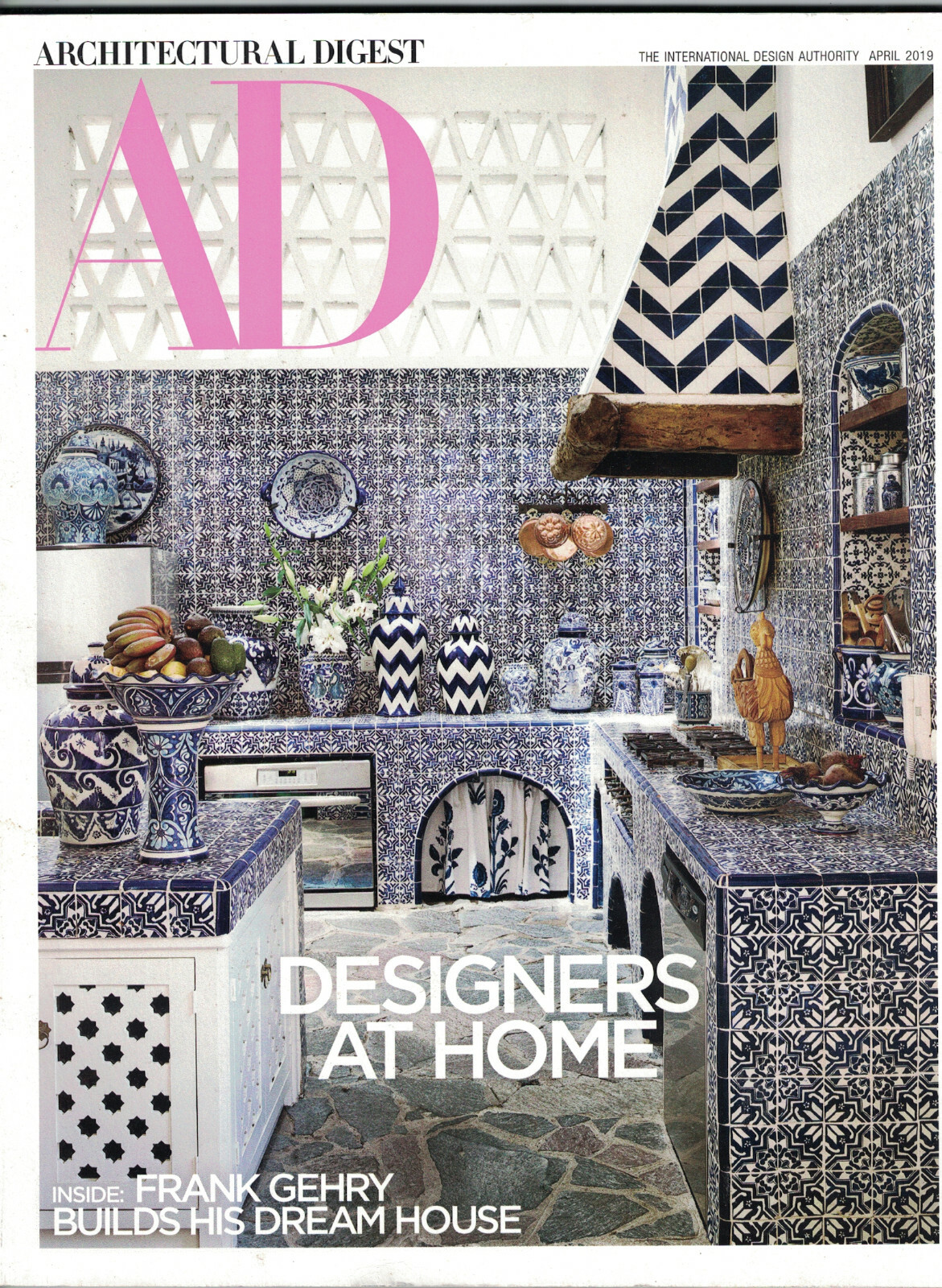 Architectural Digest April 2019 Designers at Home + Frank Gehry Dream House