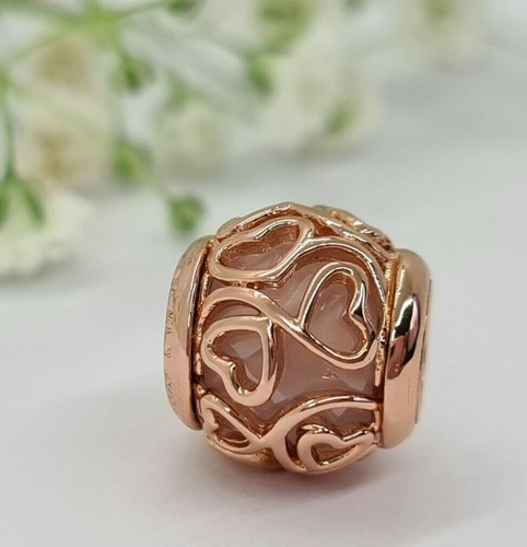 NEW PANDORA Rose gold Charm Hearts 