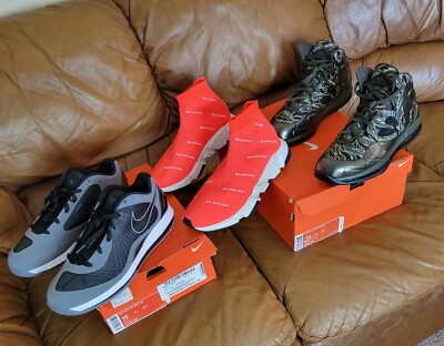 Lot New Men's Nike Air Max Hyperposite Tiger Camo, Balenciaga Speed, 