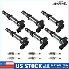 6pc spark plugs and ignition coil packs UF270 for 2002-2008 Jeep Liberty 3.7L V6