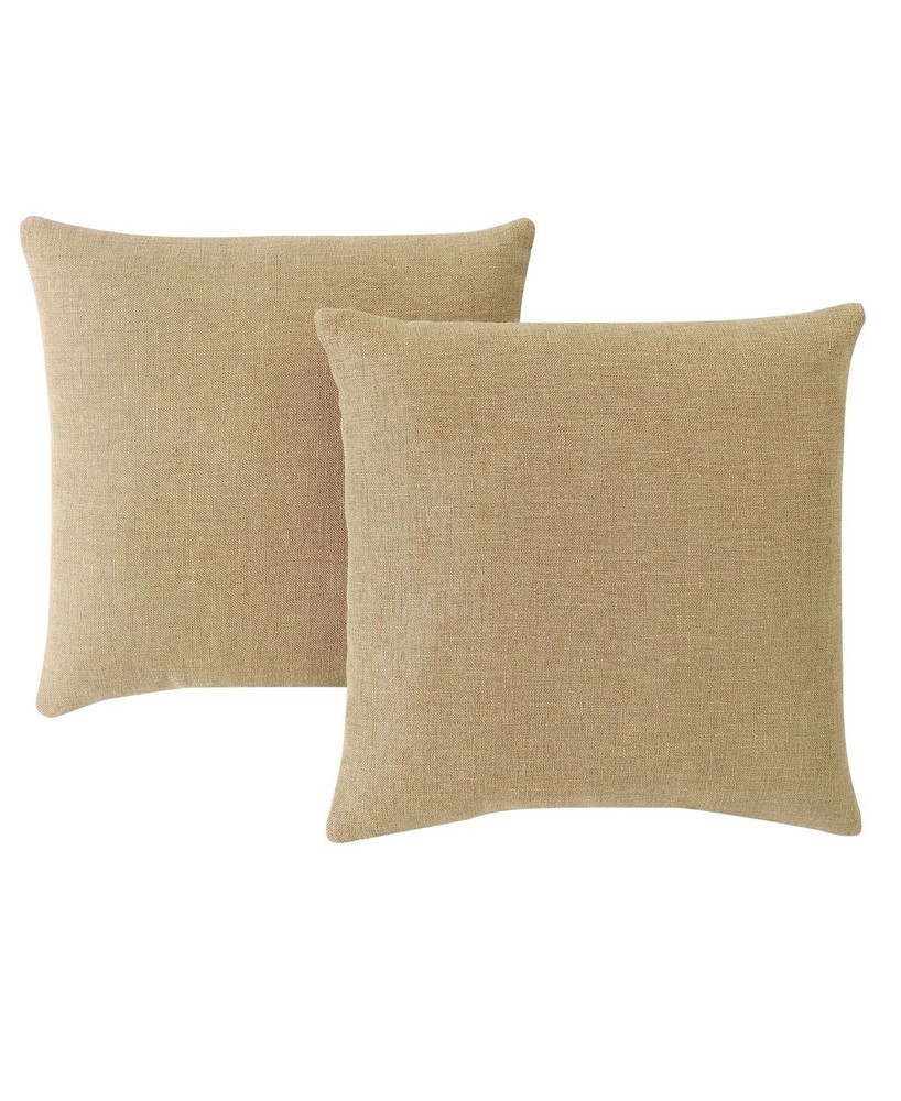 Infinity Home 2-Pack 18x18 Faux Linen Decorative Throw Pillows