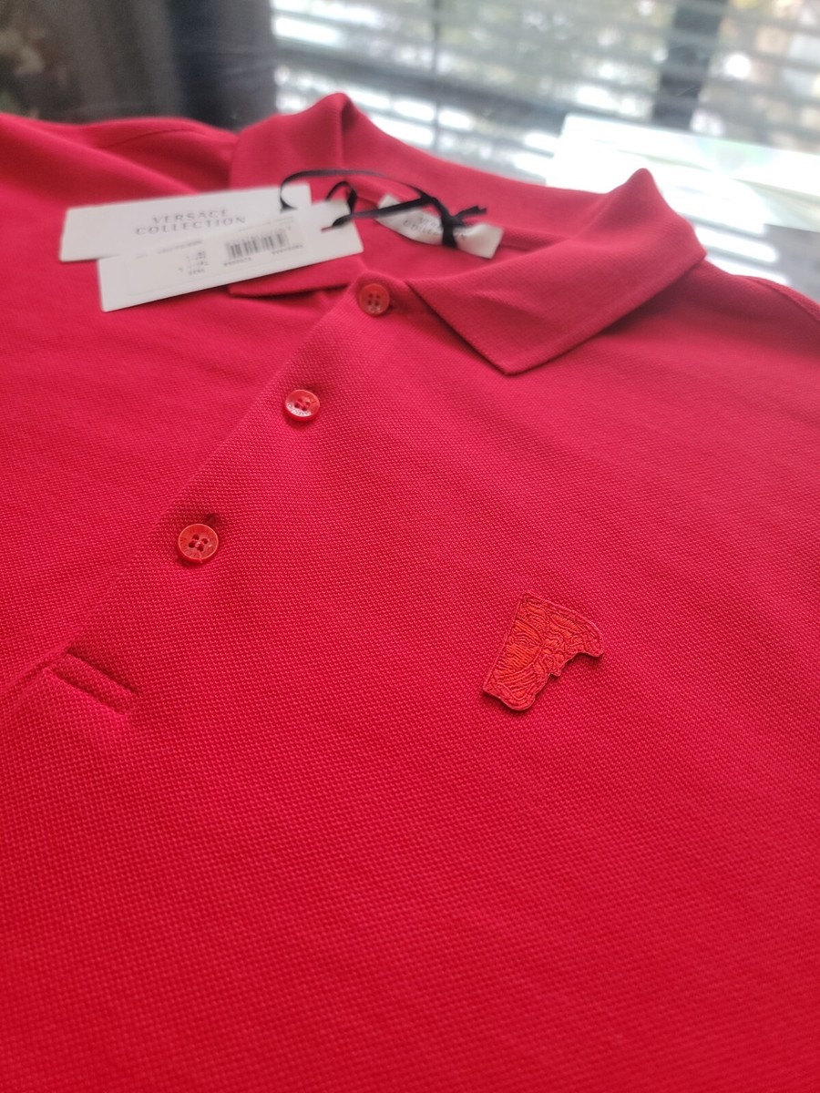 Versace Collection Polo Shirt Size Large Red Men | eBay Versace Collection Polo Shirt Size Large Red Men | eBay