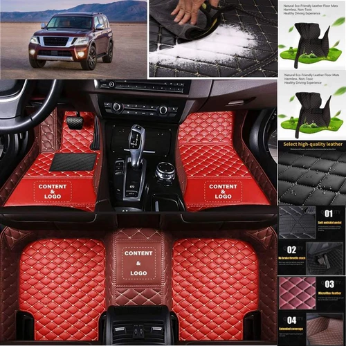 For Nissan Rogue Car Floor Mats Luxury Custom Carpets Cargo Liners Waterproof - Picture 18 of 34