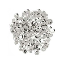 Silver Sequins  Silver Cupped Sequins - 8mm - Round - 200 Pcs nmsqu40000876 