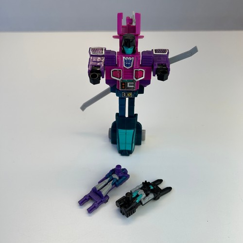 Transformers G1 Spinster Figure 1988 with Singe and Hairsplitter Hasbro FAST SH