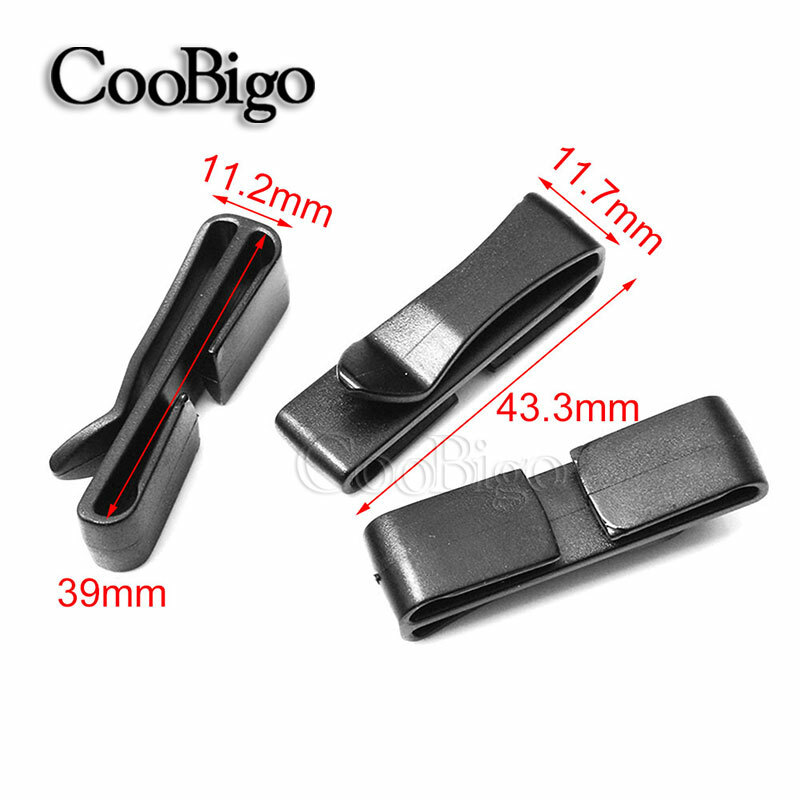 Fibbie Clip Regolazione Cinghia Quick-Slip Keeper CooBigo &ndash; Nere, POM, Per Zaini Tattici