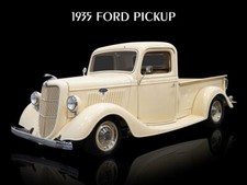1935 Ford Pickup Truck New Metal Sign: 9x12 -...