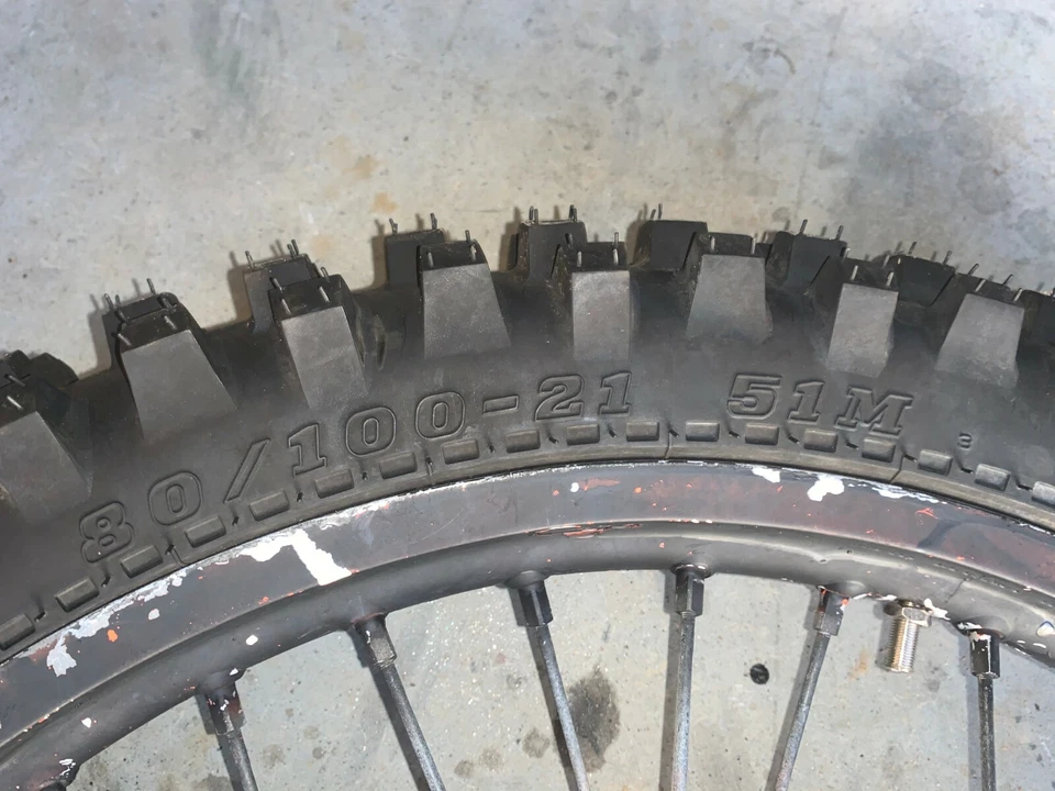 2002 02-05 YAMAHA YZ250F EXCEL FRONT WHEEL RIM HUB ASSEMBLY ROTOR J21X1.60 - Image 4 of 4