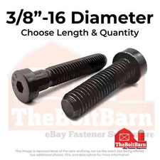 3/8"-16 Low Socket Head Cap Screws Thermal Black Oxide (Choose Length & Qty)