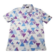Yatta Golf Polo Shirt Mens L Short Sleeve Slipover Multicolor Geometric EUC