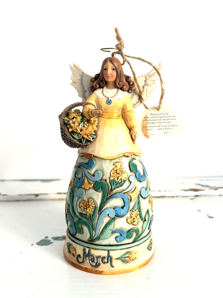 Jim Shore March Angel Figurine Heartwood Creek 4012552 Enesco Aquamarine NIB New