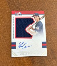 Lucas Costello 2017 USA Baseball Silhouette Game Patch Auto #164 Wake Forest /49