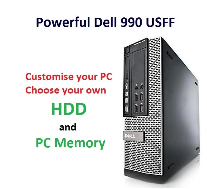 Full Fast Bargain PC Computer DELL 990 USFF Core I5 Processor  WIN 7 OR 10 - Image 2 of 4