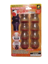 Ruby Sliders Clear Chair Sliders 8 Pack #15503-12   NEW