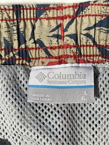 Columbia Men's All Over Jungle Colorblock Print Fast Drying  Swim Trunks Size L - Picture 8 of 12