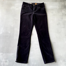 Pilcro and The Letterpress Pants Women 28 x 28 Dark Blue Corduroy Stet Zip Cuff