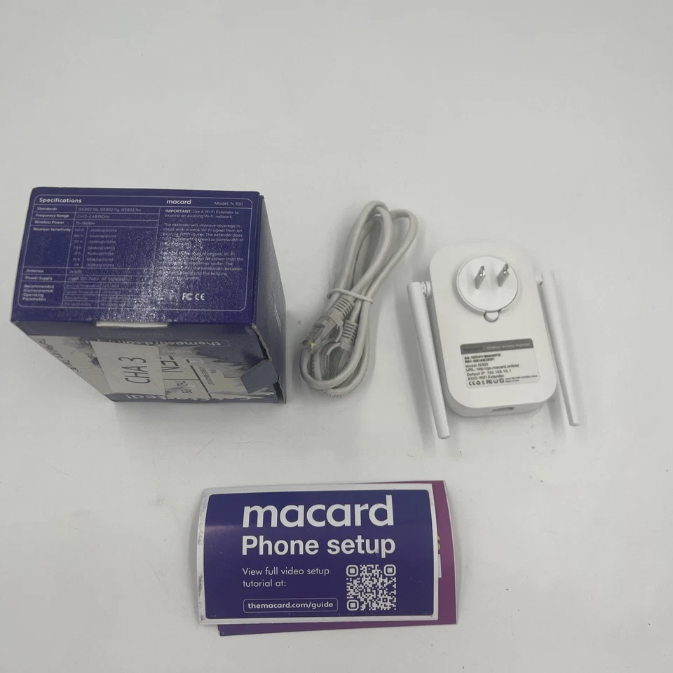 MACARD N300 Dual Band Wi-Fi Range Extender with Ethernet port - Image 2 of 4