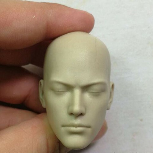 Blank 1/6 Scale Gentleman Head Sculpt Unpainted Without Hair Fit 12" Figure - Picture 4 of 5