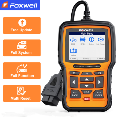 2024 FOXWELL NT510 ELITE Für Ford KFZ Diagnosegerät Auto OBD2 Scanner All System - Bild 1 von 10