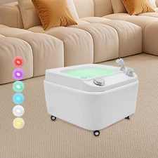 Portable Foot Spa Tub Foot Bath with Colorful Lamp Acrylic Massage Foot Bath