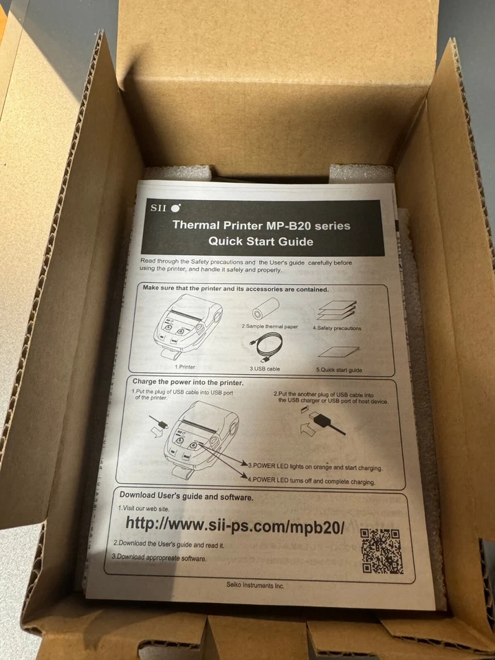 Seiko SII MP-B20 Thermal Printer, Wireless USB, Bluetooth - Image 3 of 4