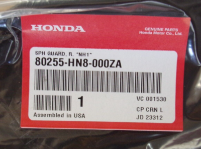 サーチ品 HONDA RINCON 650, 680 RIGHT REAR FENDER SPLASH, MUD GUARD, FLAP