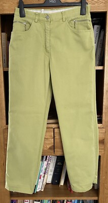 Fair Lady Jeans Größe 10 Mid Rise Boot Cut 29'' Bein limettengrün.