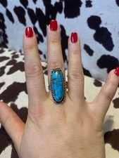 Boho Turquoise Ring, Silver Turquoise Ring, Turquoise Ring, 925 Silver Ring, Ste